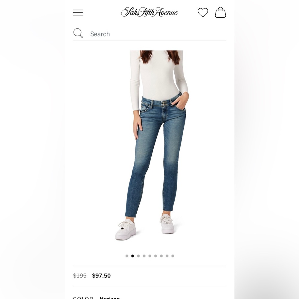 Hudson Jeans. Collin flap ankle Jean. Size 28